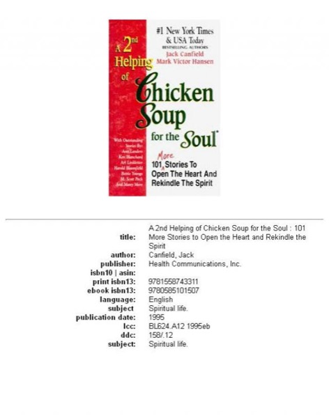 Read A 2nd Helping of Chicken Soup for the Soul online