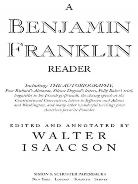 Read A Benjamin Franklin Reader online