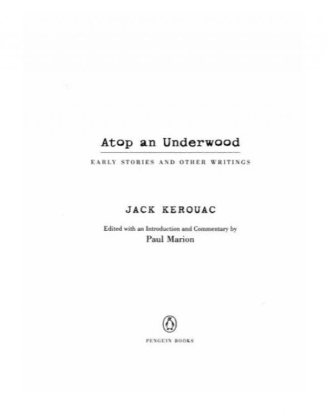 Read Atop an Underwood: Early Stories and Other Writings online