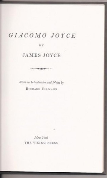 Read Giacomo Joyce online